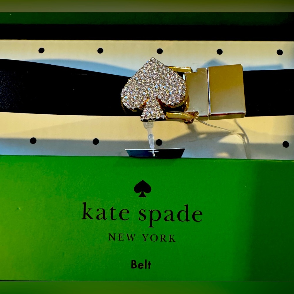 *CLOSET CLEANOUT SALE* Brand new in box Kate Spade belt crystal logo